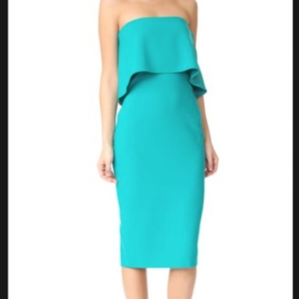 Likely Driggs Midi Dress in Turquoise NWT
